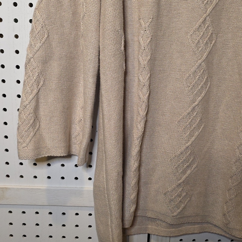 Soft Surroundings Reza 3/4 Sleeve Flare Sweater Beige Oatmeal XL NWT silk Blend - Picture 4 of 6